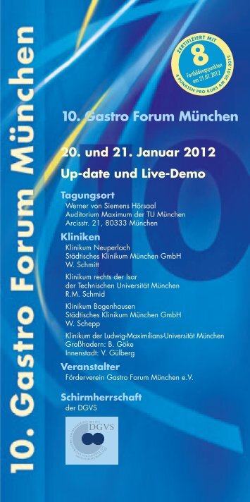 10. Gastro Forum München - COCS | CONGRESS ORGANISATION C. SCHÄFER