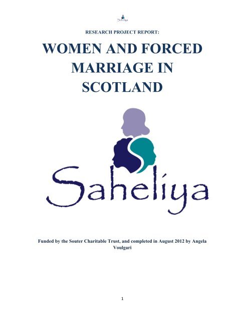 WOMEN AND FORCED MARRIAGE IN SCOTLAND