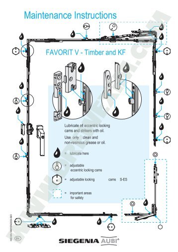 Siegenia V - maintenance and adjustment - ABM Windows