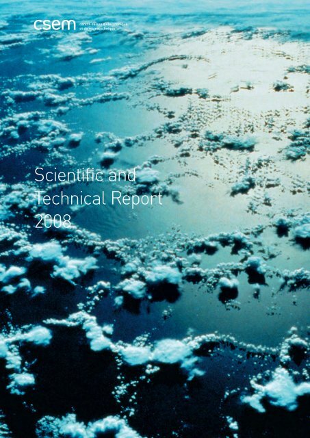 CSEM Scientific and Technical Report 2008