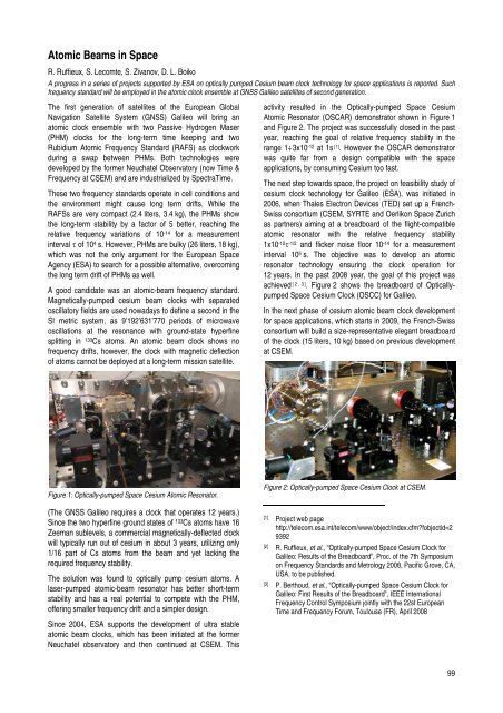 CSEM Scientific and Technical Report 2008