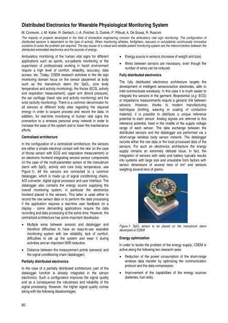 CSEM Scientific and Technical Report 2008