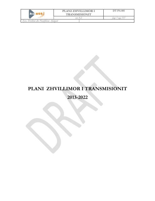 PLANI ZHVILLIMOR I TRANSMISIONIT 2013-2022