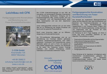 Leichtbau mit CFK - C-Con GmbH