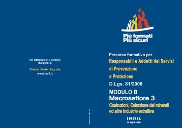 Brochure modulo B3 - Sicurezza sul lavoro - Inail