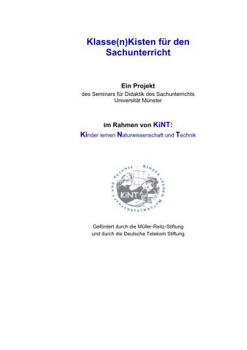 Klasse(n)Kisten für den Sachunterricht - Ein  Projekt