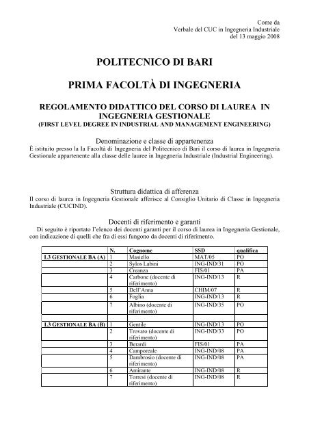 Ingegneria Fisica Polimi Piano Di Studi