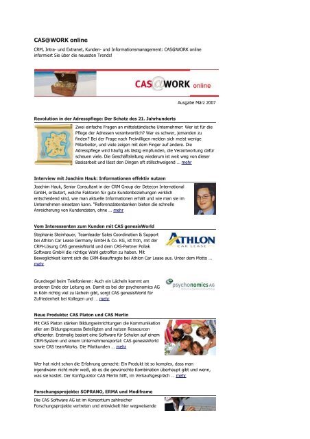 CASatWork 31 - CAS Software AG