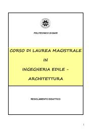 CORSO DI LAUREA MAGISTRALE IN INGEGNERIA EDILE - ARCHITETTURA