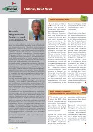 Editorial / BVGA News - Bundesverband Golfanlagen eV