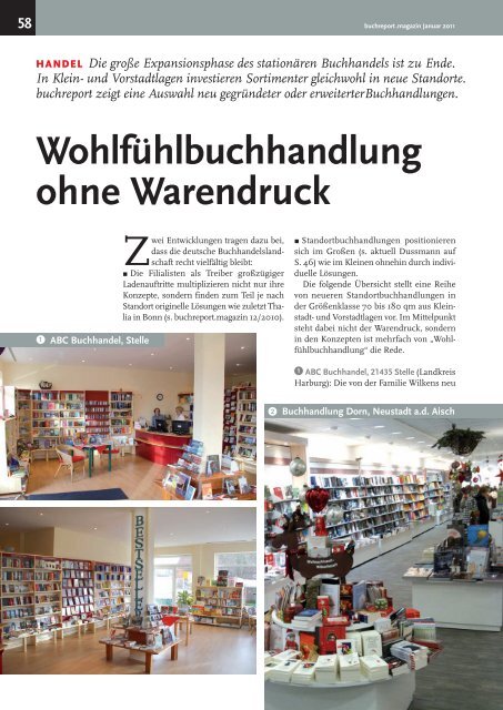 Wohlfühlbuchhandlung ohne Warendruck - Buchreport
