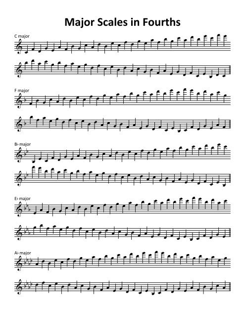 Major Scales in Fourths