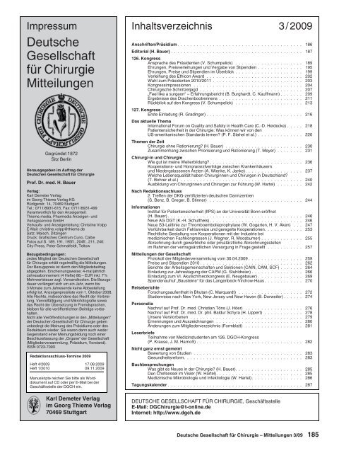 Mitteilungen Der Deutschen Gesellschaft Fur Chirurgie 03 2009