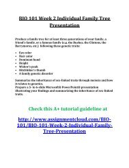 Bio 101 family tree presentation 02 image