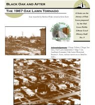Black Oak and After The 1967 Oak Lawn Tornado
