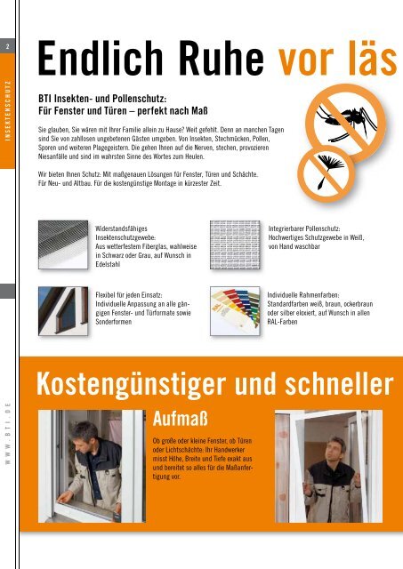 für Insektenschutz - BTI Befestigungstechnik GmbH & Co. KG