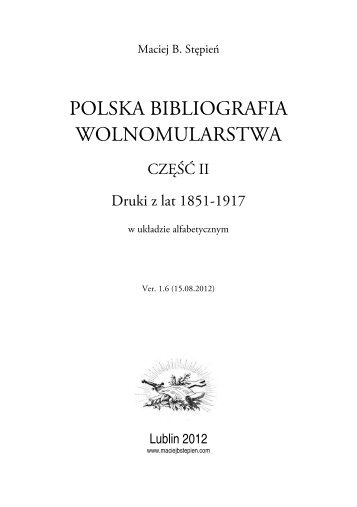 POLSKA BIBLIOGRAFIA WOLNOMULARSTWA