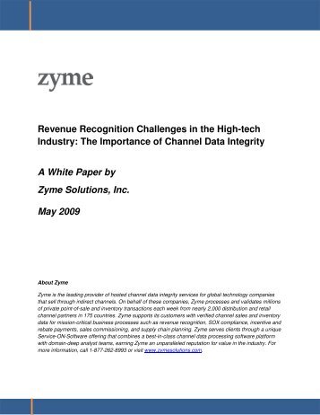 The Importance of Channel Data Integrity - Zyme Solutions