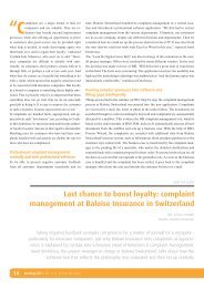 complaint management at Baloise Insurance in Switzerland - BSI