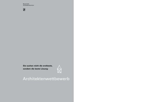 Architektenwettbewerb - Bayerische Architektenkammer