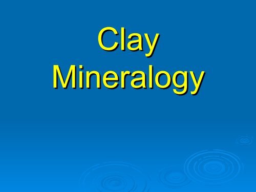 Soil Mineralogy and Consistence