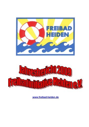 Bericht Vor der Badesaison 2009 - Freibad Heiden