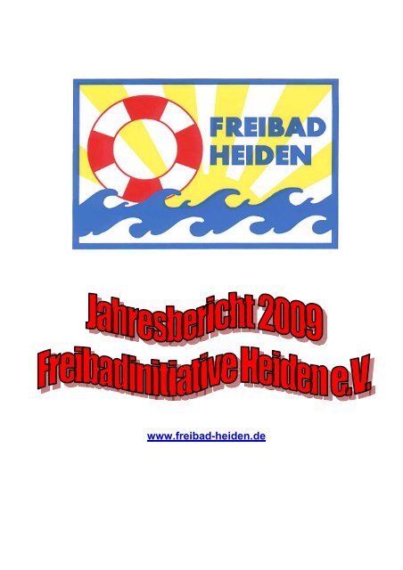 Bericht Vor der Badesaison 2009 - Freibad Heiden