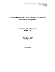 University Curriculum Development for Decentralized Wastewater Management