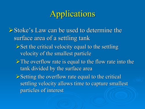 Sedimentation