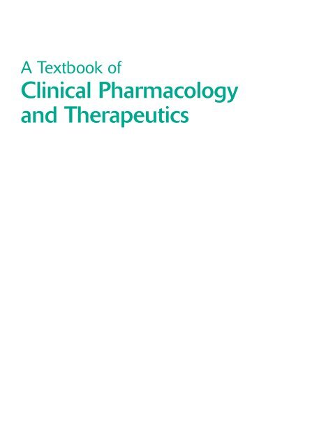 Clinical Pharmacology and Therapeutics