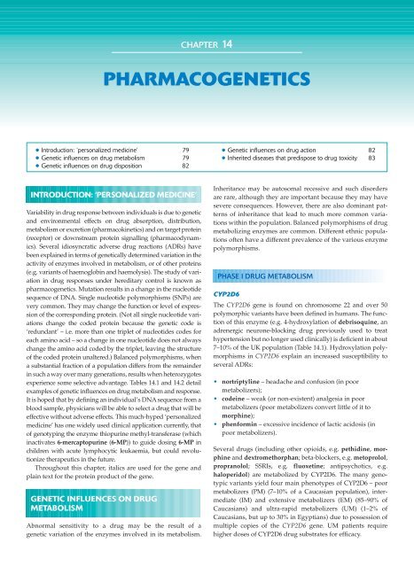 Clinical Pharmacology and Therapeutics