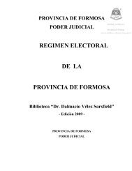 REGIMEN ELECTORAL DE LA PROVINCIA DE FORMOSA