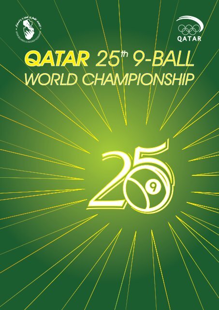 BOOKLET OF QATAR 25TH 9-BALL WORLD CHAMPIONSHIP
