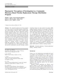 Pharmacists' Perceptions of Participation in a Community Pharmacy ...