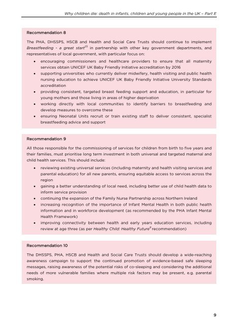 Why children die death in infants children and young people in the UK Part E