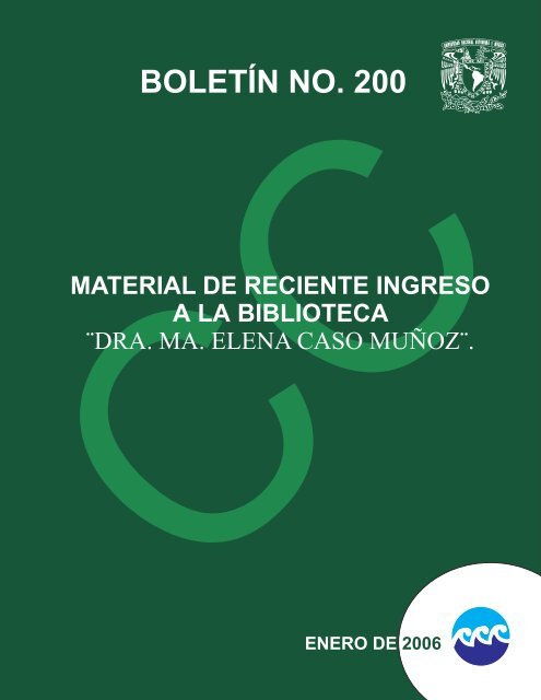 BOLETÃN NO. 200 - Instituto de Ciencias del Mar y LimnologÃ­a