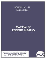 material de reciente ingreso - Instituto de Ciencias del Mar y ...