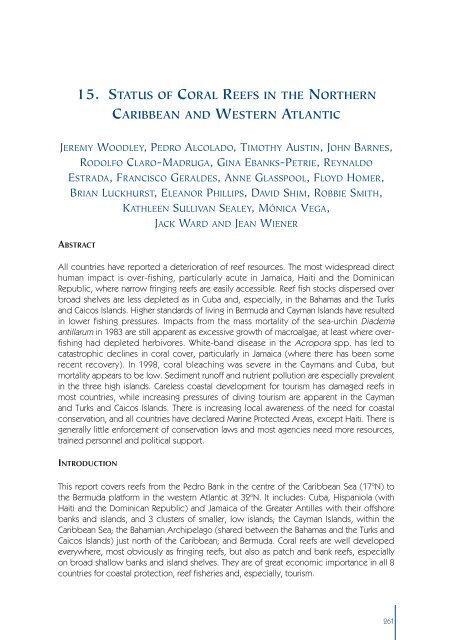 Status of Coral Reefs of the World 2000