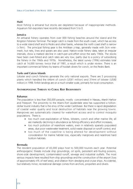 Status of Coral Reefs of the World 2000