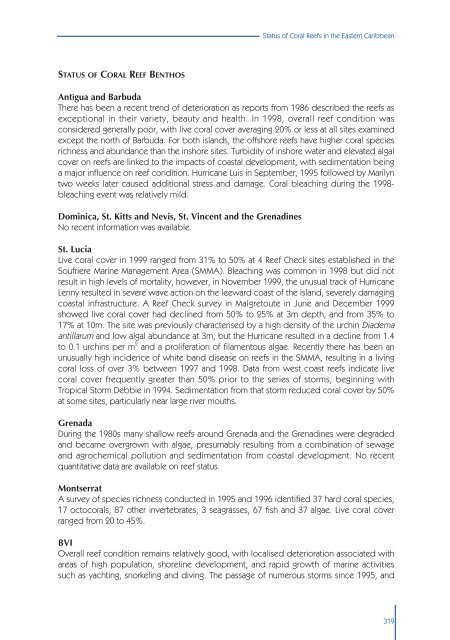 Status of Coral Reefs of the World 2000