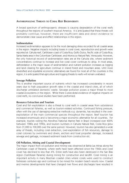 Status of Coral Reefs of the World 2000