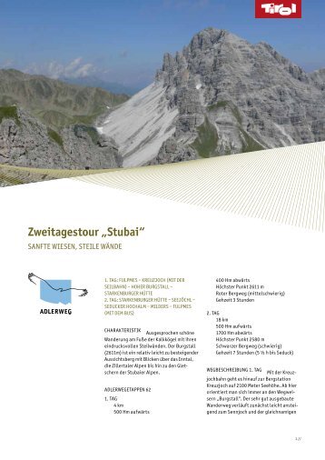 Zweitagestour „Stubai“ - Tirol