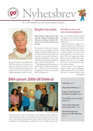 BRA-priset 2008 till Elektra! förbundsårsmötet