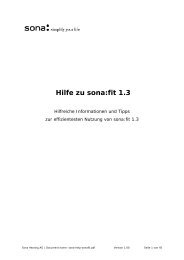 Hilfe zu sona:fit 1.3