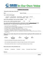 Audience Evaluation Form - NAMI Virginia