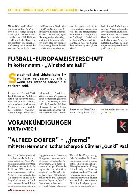 Stadtkurier Oktober 2008 - Rottenmann