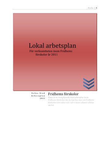 Lokal arbetsplan