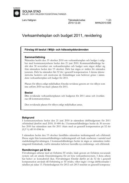 beslöt tjänsteskrivelse nämndens överlämnas november inriktningsmål