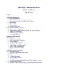 Midterm Exam Review Sheet and Sample Exam (PDF)