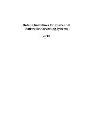 Ontario Guidelines for Residential Rainwater Harvesting Systems ...